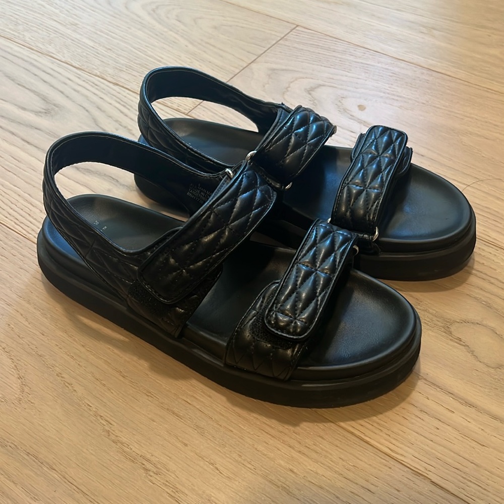Target A New Day Black Velcro Sandals